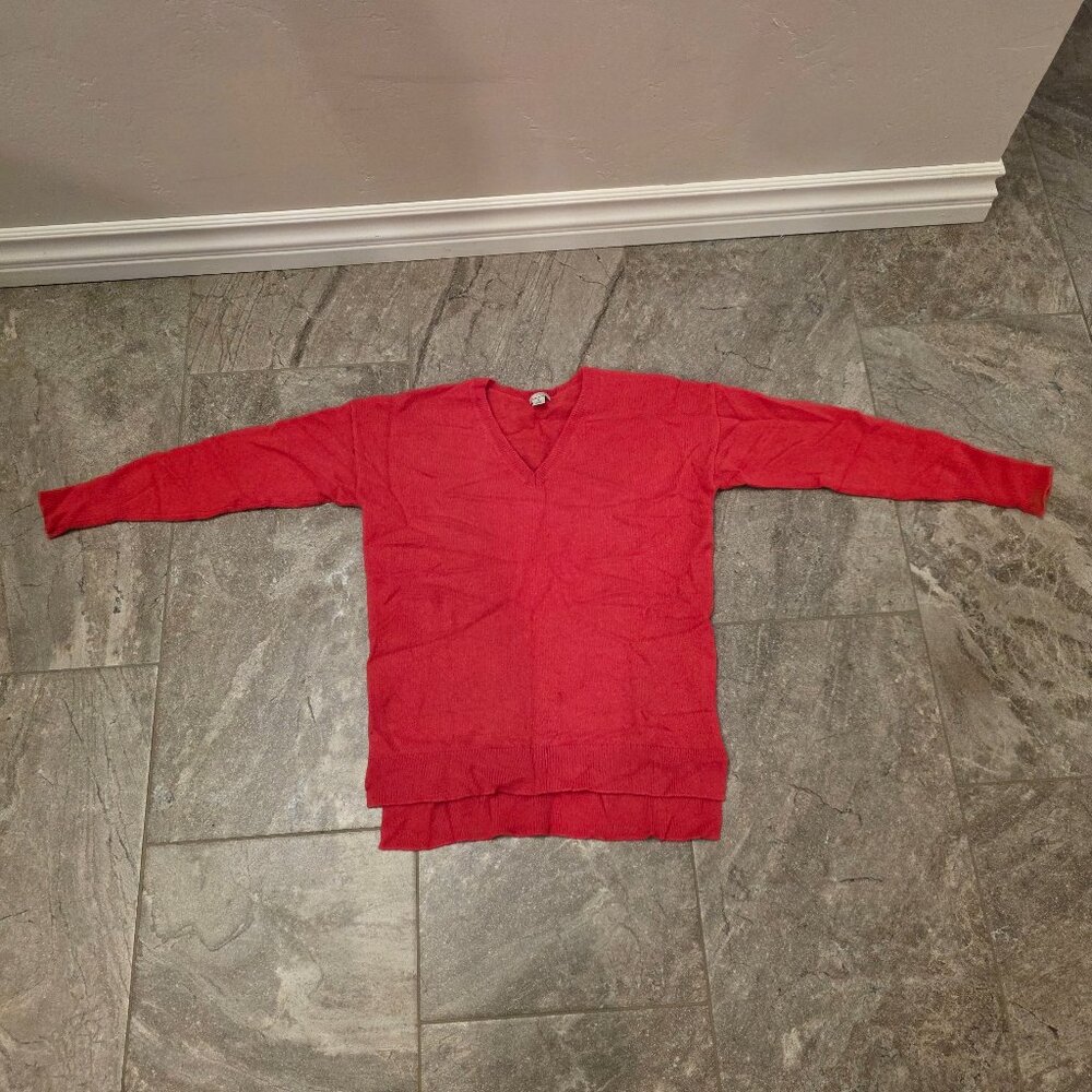 Halogen RED Sweater Women’s Size medium Womens 100% Cashmere Casual Shirt Top